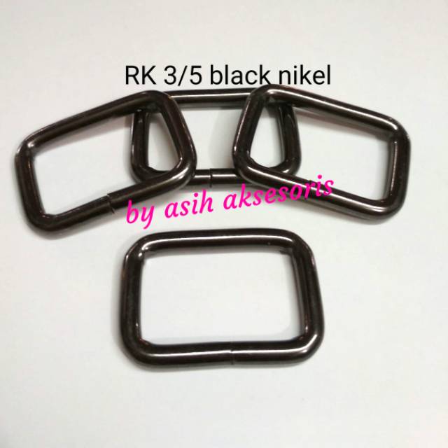 Ring kotak 3,2cm / RK 3/5 black nikel