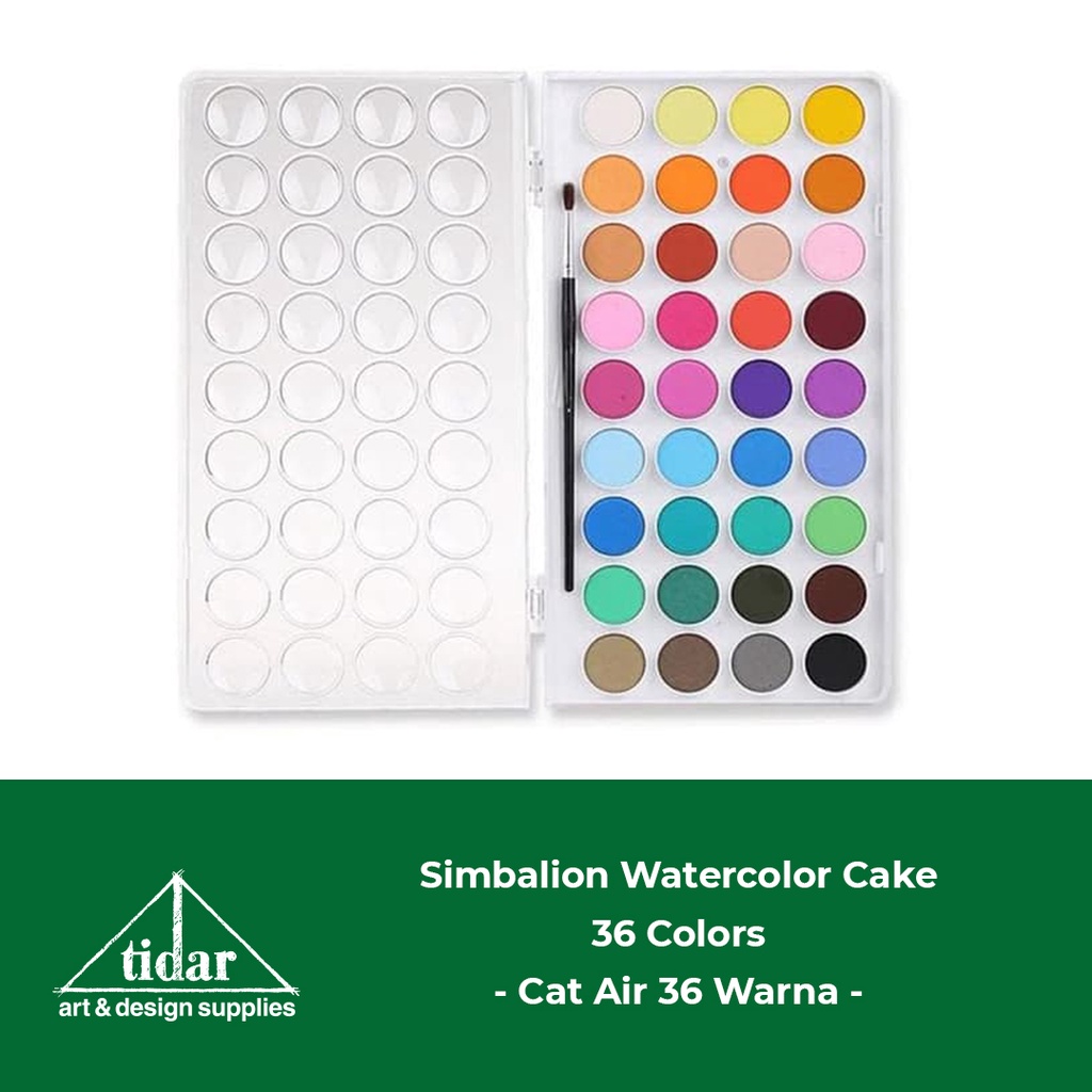

[MR] Simbalion Watercolour Cake - Cat Air Padat 36 Warna