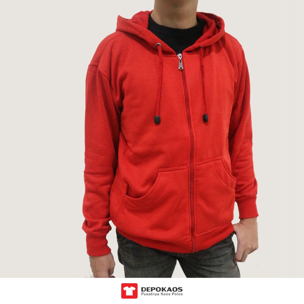 HOODIE ZIPER MERAH - KATUN FLEECE CVC