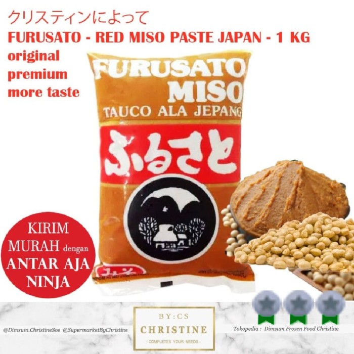 

Ready- Miso Furusato Tauco Jepang Shiro Red Paste Taoco Merah Japan Bumbu Soy