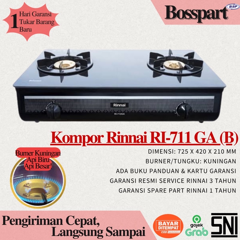 Jual Kompor Gas Rinnai Ri 712 Ga B Kompor Gas 2 Tungku Indonesia Shopee Indonesia