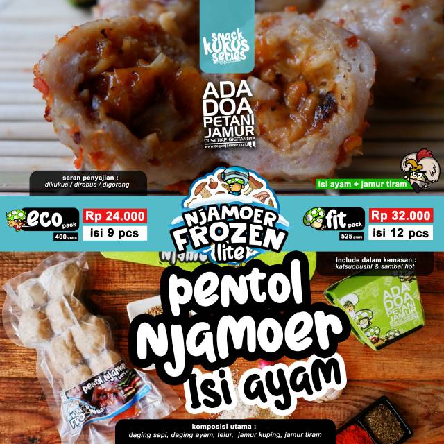 

Pentol njamoer isi ayam ecopack isi 9pc