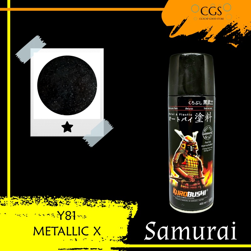 Pilok Samurai METALLIC X Y81 - pilok hitam metalik - pilok samurai hitam metalik - pilox samurai hit