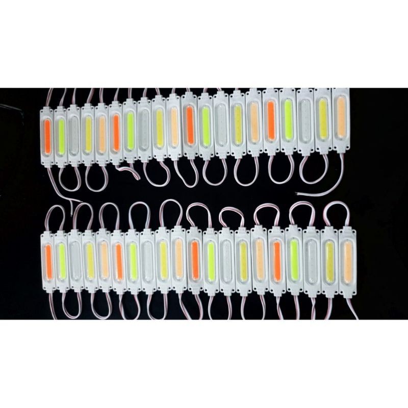 Led modul 7019 - COB Bening 6 Titik lensa rainbow nyala pelangi 12V-1