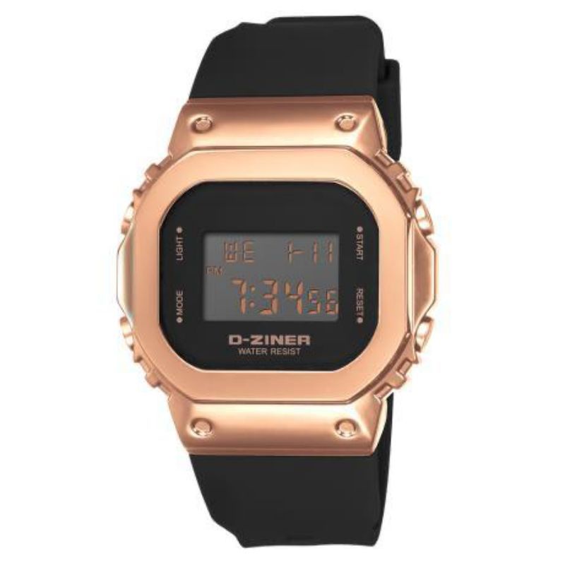 Jam tangan Original D-ZINER DZ 8300 Rosegold Digital model GS DW5600 box kaleng