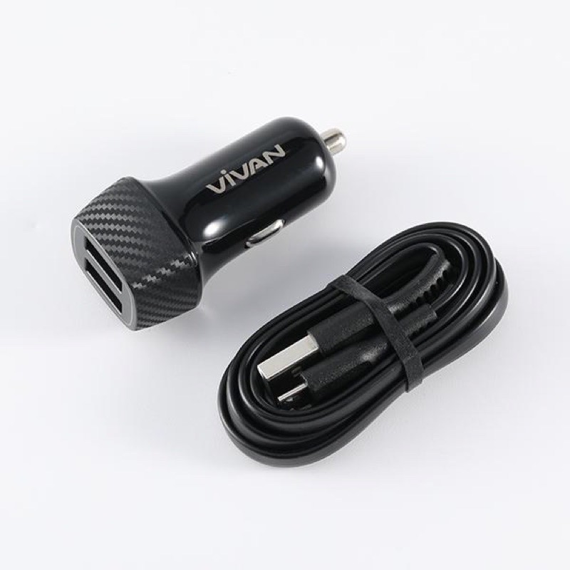 CAR CHARGER MOBIL VIVAN CC02C NEW 2USB ORIGINAL