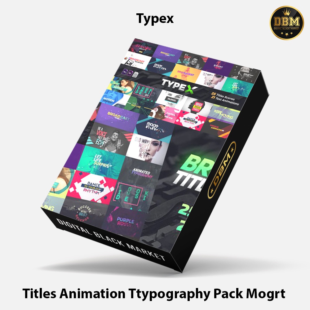 TypeX - Titles Animation Ttypography Pack- Premiere Pro Extension