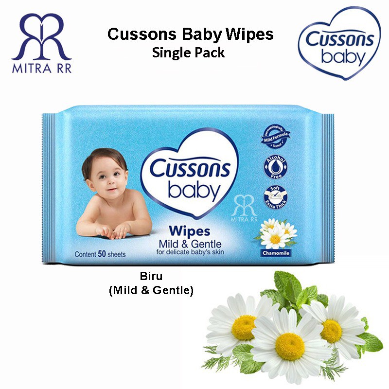 Tisu Basah Cussons Baby Wipes 50S  / Tissue Tisu Basah Cussons Baby Wipes