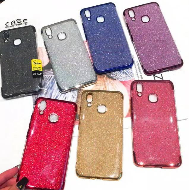 Case glitter vivo import ready for y91/93/95