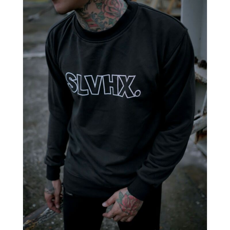 Crewneck Salviohexia Hitam Crewneck Salvio Hexia Slvhx