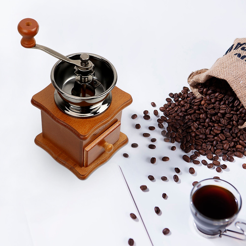 Alat Penggiling Kopi Manual Pisau Tajam Coffee Grinder - 16290 - Brown