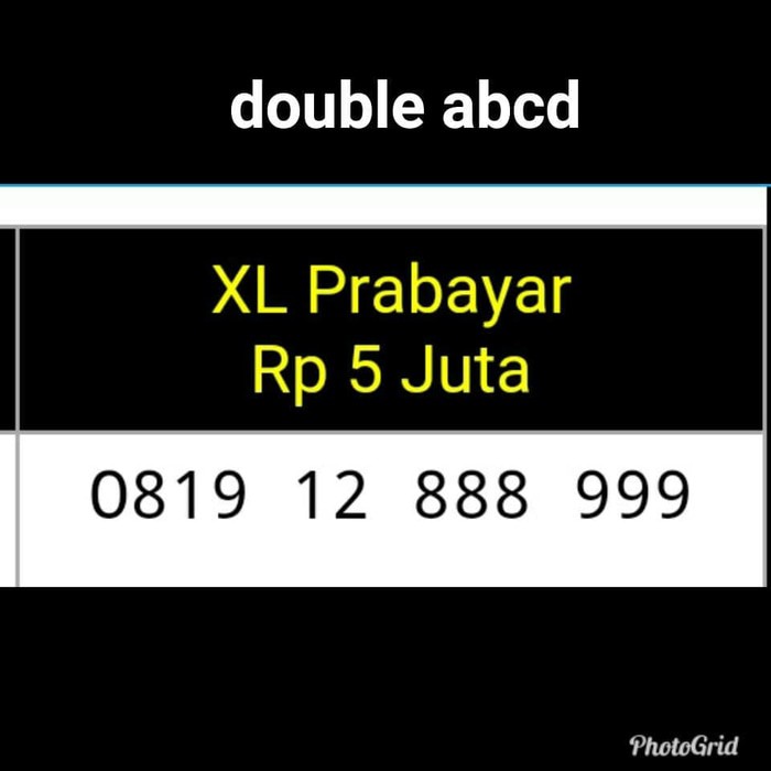 NOMOR PERDANA CANTIK(0819 12 888 999)XL prabayar,double abcd,HOKI