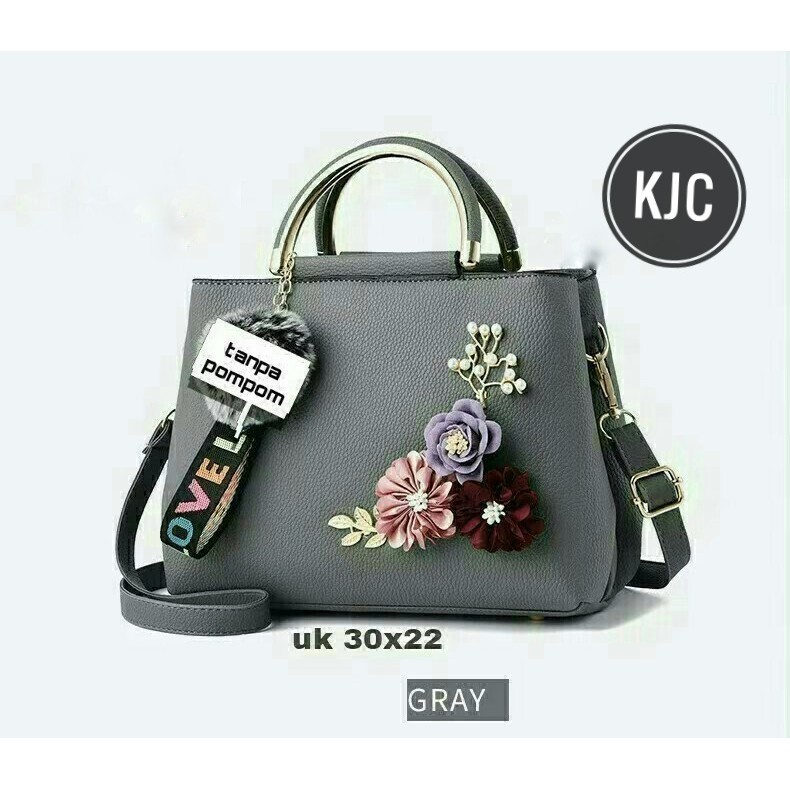 KIANJAYACOLLECTION89 - TAS HANDBAG TANGAN WANITA REMAJA IBU FLOWER BORDIR (aurora)  PALING MURAH !