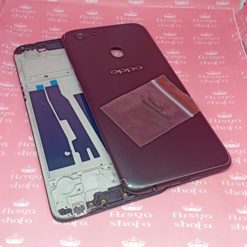 Fullset Tulang Tengah Lcd+Backdoor Kesing Casing Housing Oppo F5 Original