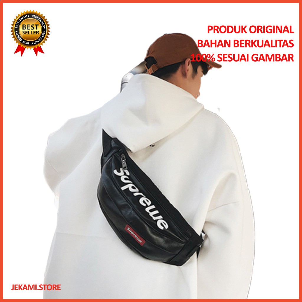 Tas Selempang Pria C4U2 Tas Slempang Distro Murah Sling Bag Korea Mini Kecil Pria Kulit Waist Bag Wa