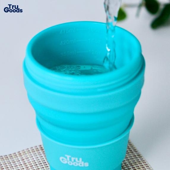 Foldable Cup Premium Tru Goods / Gelas Kopi Lipat 475 ML - Navy