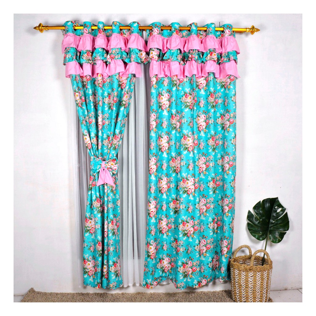 GORDEN SMOKRING RUMBAI TUMPUK CANDY ROSE MIX PINK BAGUS 2X1M