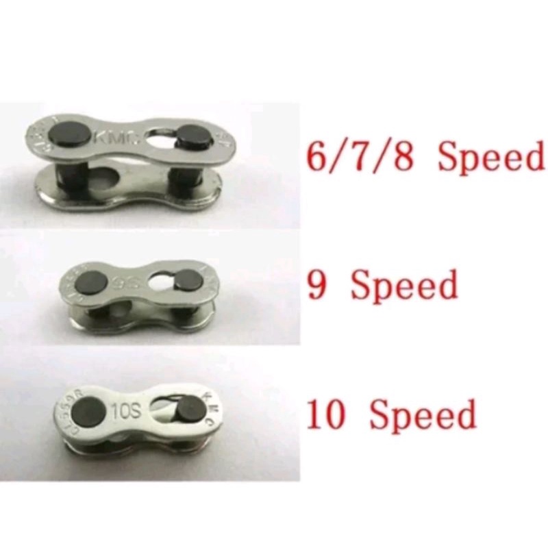 sambungan rantai sepeda KMC 6 7 8 9 10 speed chain connector missing link Master penyambung