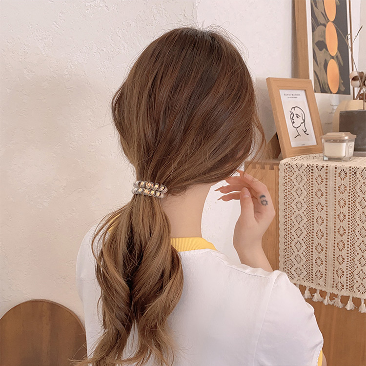 Ikat Rambut Simple Model Kabel Telepon Untuk Wanita