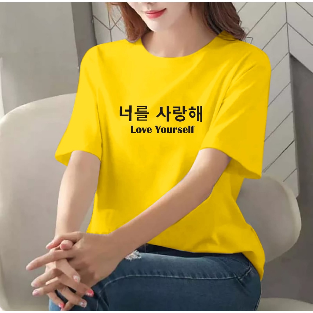 COLLECTION COOLS - BISA COD - BAJU LOVE YOURSELF WANITA LENGAN PENDEK TERBARU-KAOS DISTRO CEWEK KEREN LENGAN PENDEK MASA KINI DAN TERLARISbg