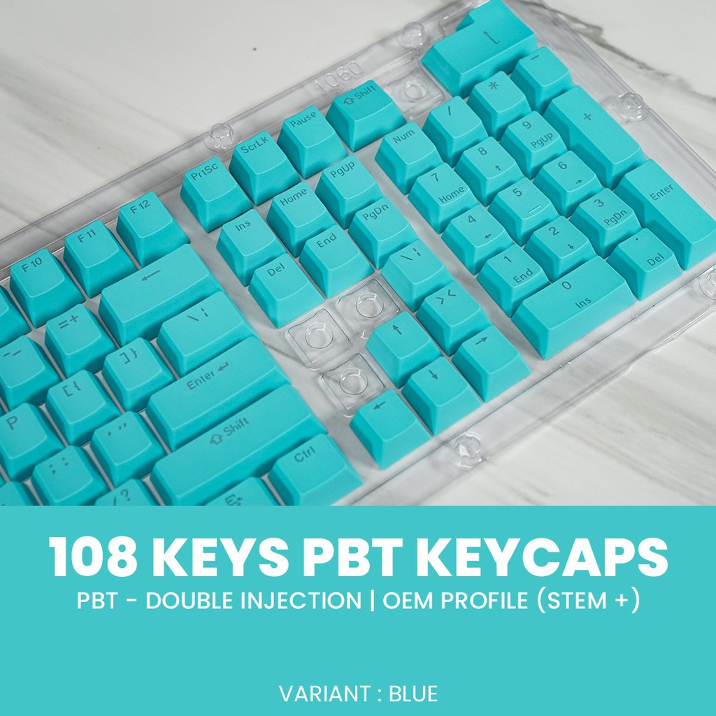 Keycaps mechanical pbt 108 key backlit double injection color - keycap keyboard gaming