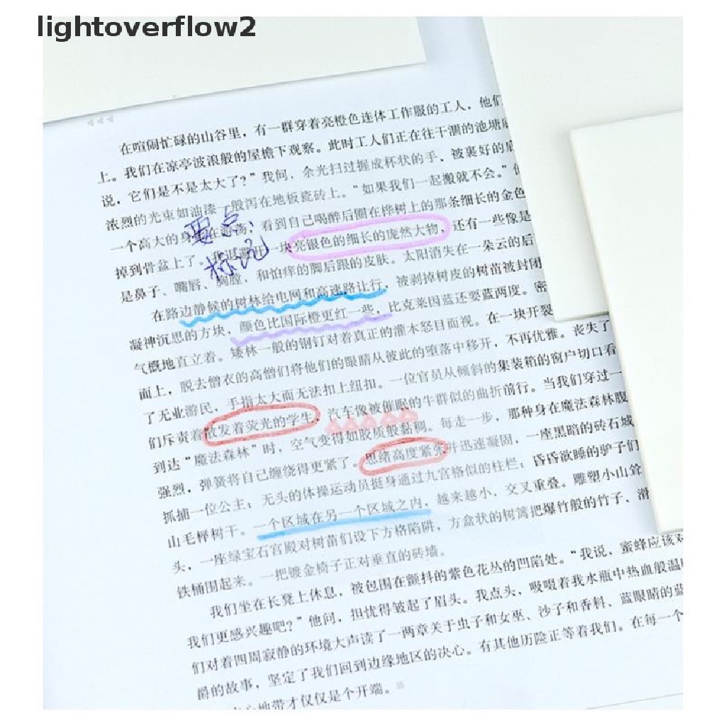 (lightoverflow2) Sticky notes / Memo Transparan Dengan Stiker Gosok