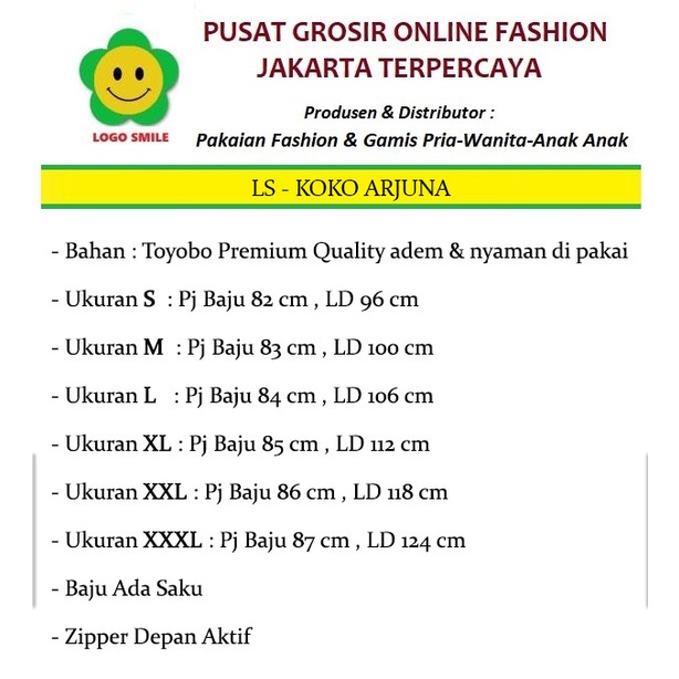 LS 60474-61214-63230-65283-67148-70162 KOKO ARJUNA Baju Koko Qurta Pria,Baju Koko Pria Terbaru,Terkini,Termurah dan Terlaris-2