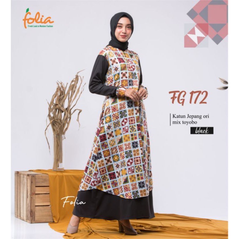Gamis Folia FG 172 SALE DISKON/GAMIS FOLIA PROMO