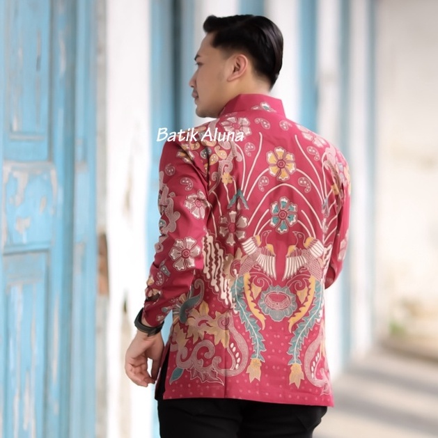 Batik pria lengan panjang Kemeja Atasan Baju batik pria laki laki lengan panjang premium cowok solo