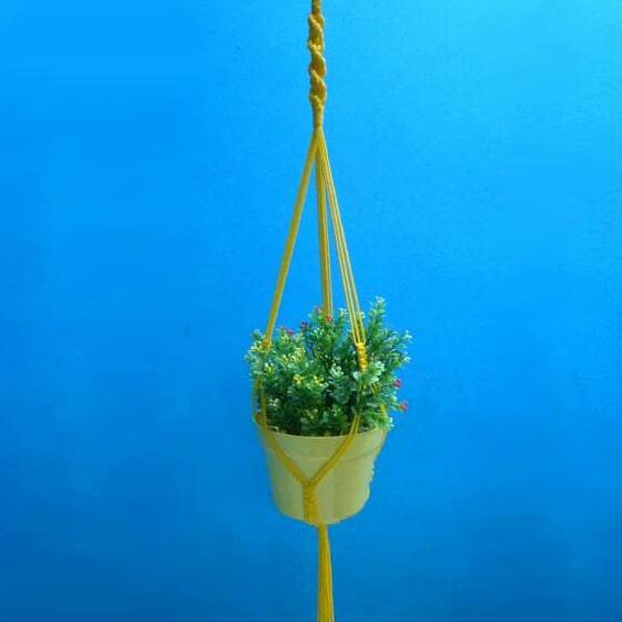 TALI POT GANTUNG / GANTUNGAN POT / HIASAN DINDING / TALI MACRAME - PANJANG 80 CM