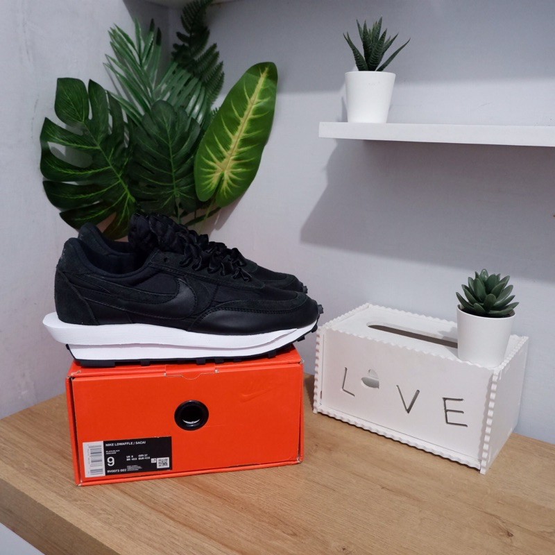 READY STOCK NIKE SACAI WAFLE BLACK ORIGINAL