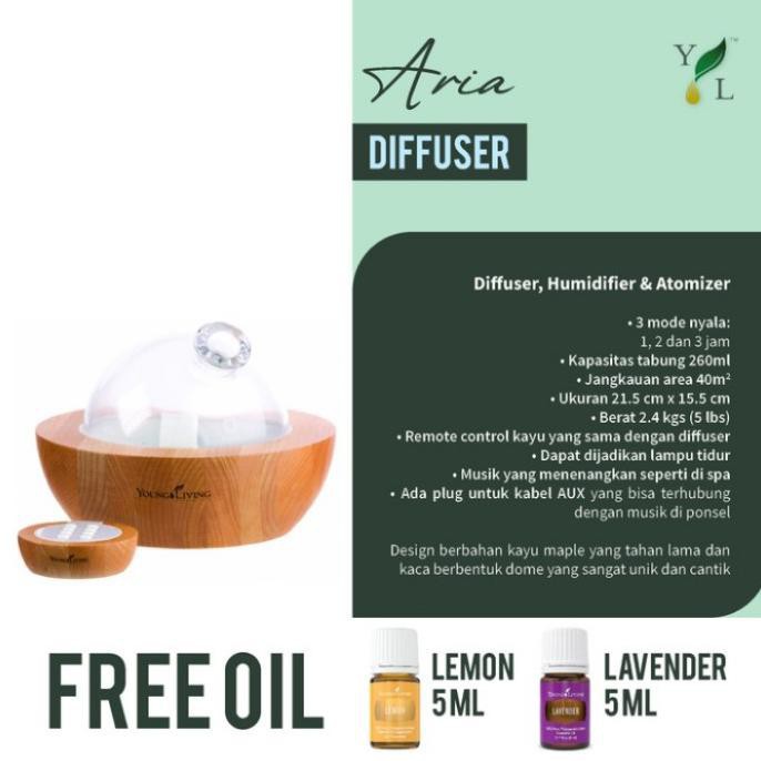 aria diffuser young living yl free lavender lemon essential oil 5ml