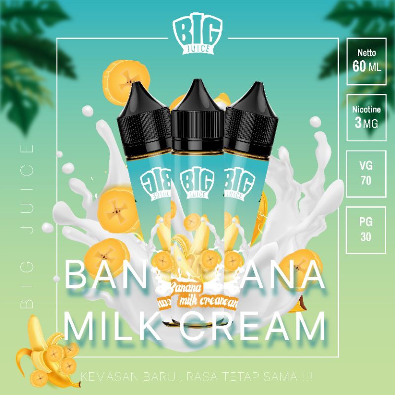 LIQUIDS FREEBASE NIC 3MG CUKAI BANANA MILKCREAM 60 ML