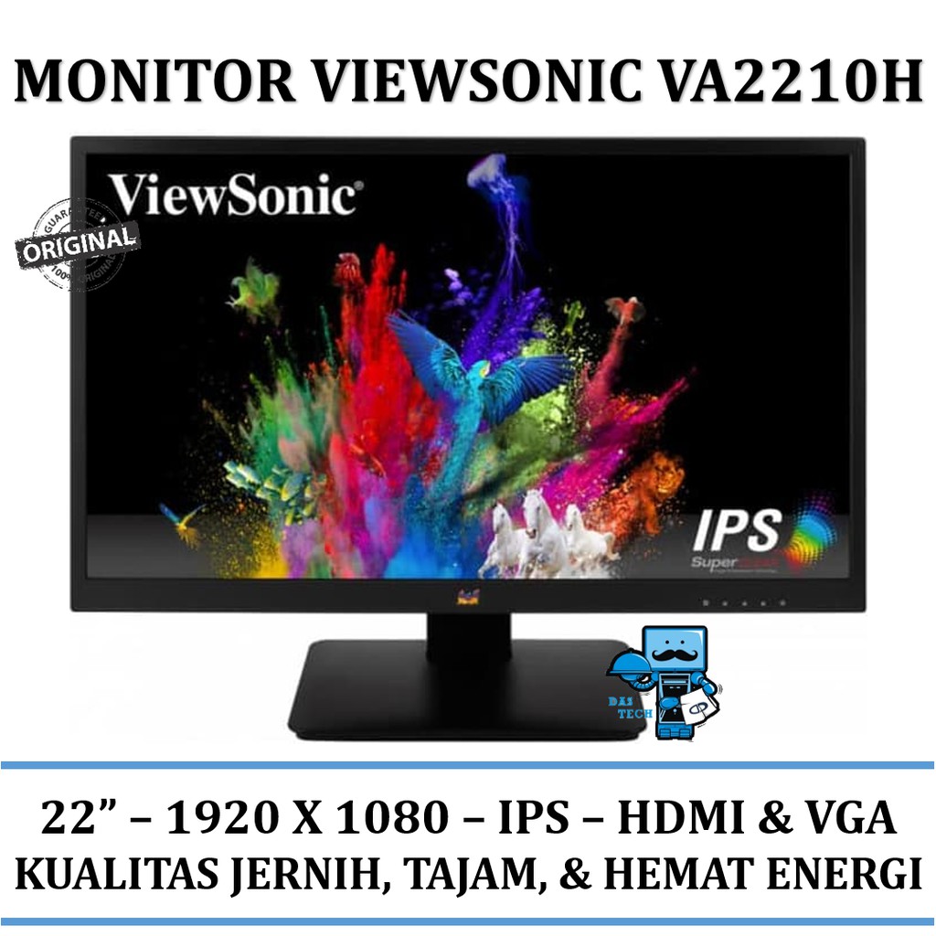 Monitor LED ViewSonic VA2210H 22Inch Full HD IPS - Resmi