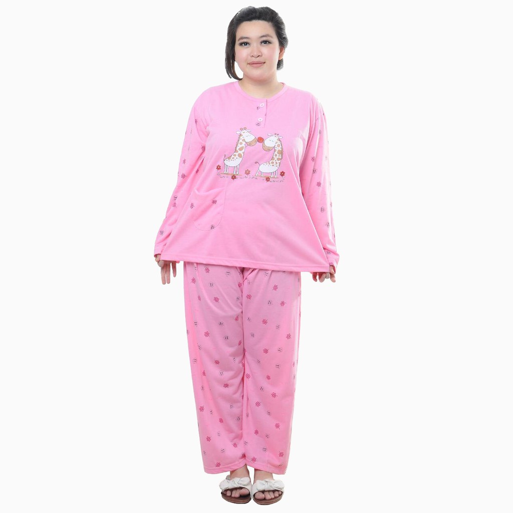 Stelan Baju Tidur Tangan Panjang Wanita BIG SIZE - XSHOP Hanifah