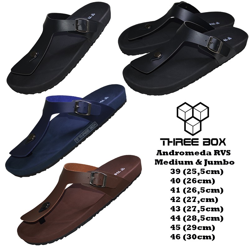 THREE BOX - Sandal Jepit Andromeda RVS 39 40 41 42 43 Big Size 44 45 46 - Sendal Jepit Jumbo