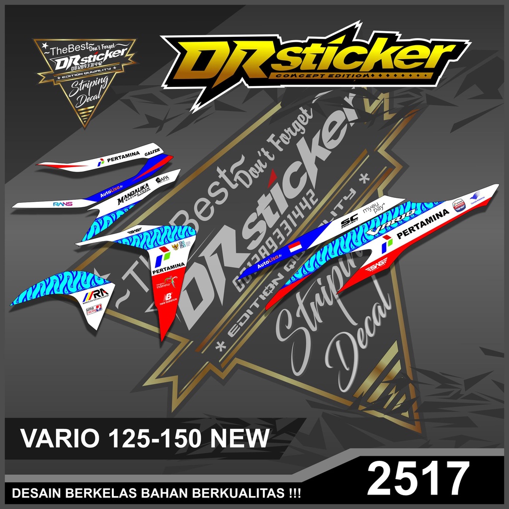 2517 striping STICKER VARIO NEW 125-150 2018 MANDALIKA RACING LIVERY STIKER SEMI FULL