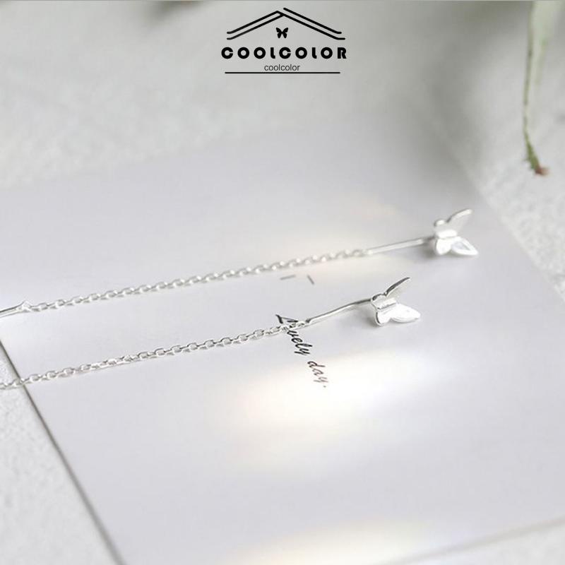 COD❤️1 sepasang Anting Garis telingaTelinga Wanita Kupu-kupu Kecil Anti Alergi Dan Anti Karat Penuh Kancing Telinga Aksesoris Emas Perak Fashion Korea Impor Murah