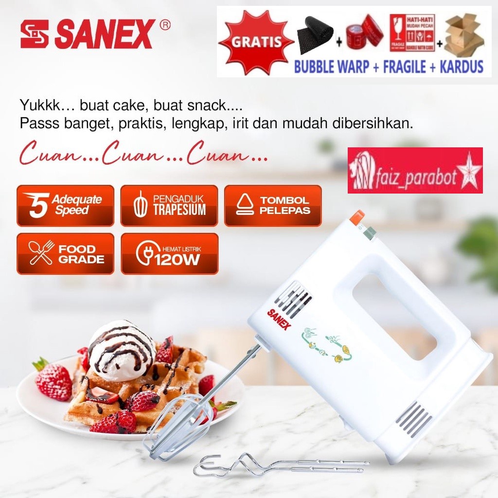 Terbaru Sanex  SN - MH1507 Hand Mixer / Sanex mixer