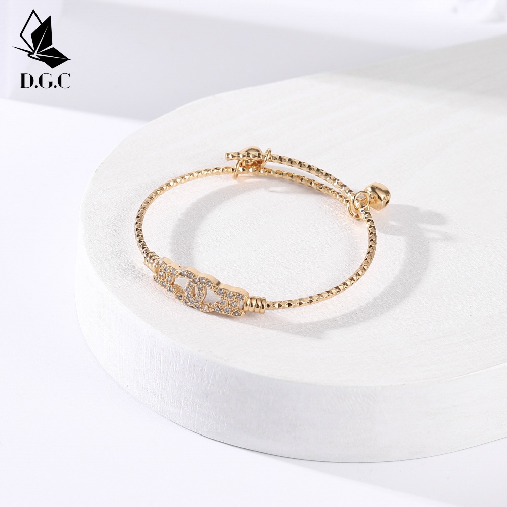 ✨D.G.C✨ ✅COD Gelang Titanium Anti Karat Mewah Rose Gold Korean Style Wanita D527