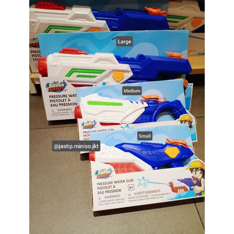 MINISO PISTOL AIR / PRESSURE WATER GUN (Ukuran S, M dan L)