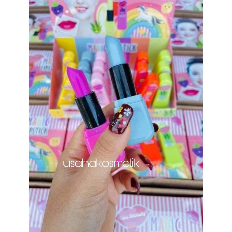 ECER BEST SELLER!! LIP BALM KISS BEAUTY MAGIC LIPSTIK FRUIT NO. 35794