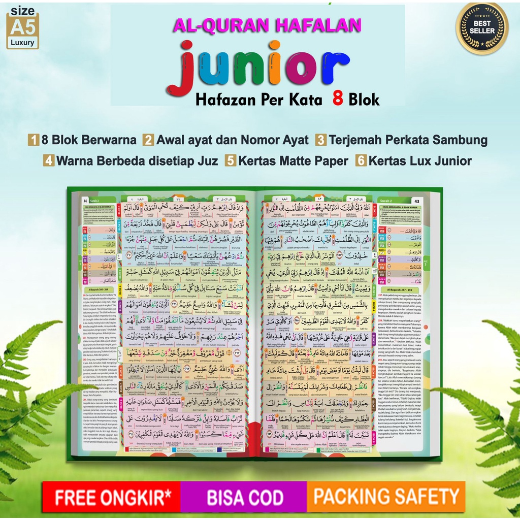 Al-Quran Hafalan HAFAZAN Per Kata JUNIOR 8 Blok (uk. A5)