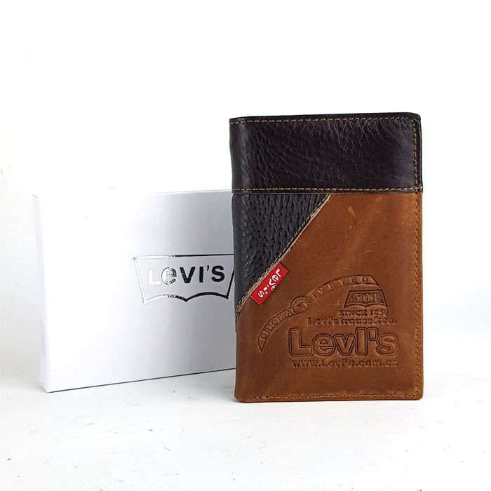 Dompet Tanggung Kulit Asli Pria Murah - LEVIS DTG JUNT