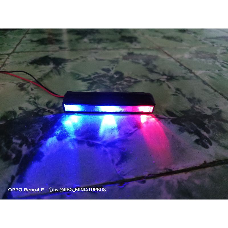 Lampu Strobo Sederhana 2warna Untuk Miniatur Bus dan Truk Oleng Termurah