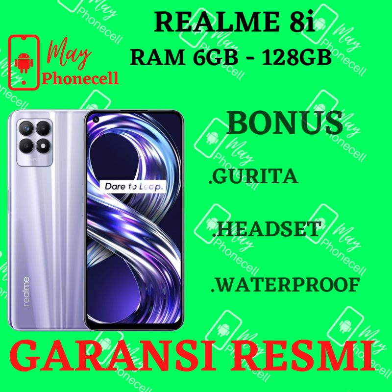 Hp Realme Rilmi 8i Ram 6GB Internal 128GB 6/128 4/64 New Baru Garansi Resmi 1 Tahun 12 Bulan Murah P