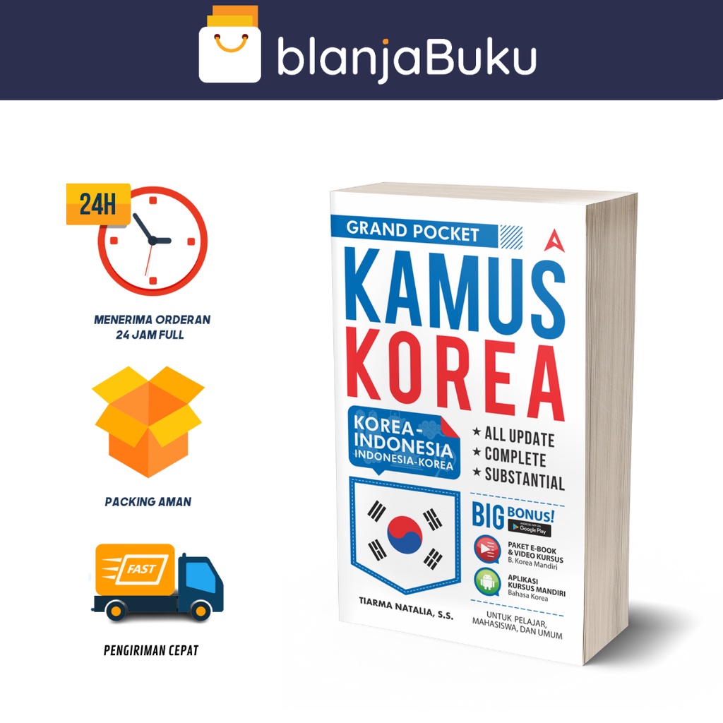 Kamus Lengkap Bahasa Korea - Grand Pocket Kamus Korea Best Seller