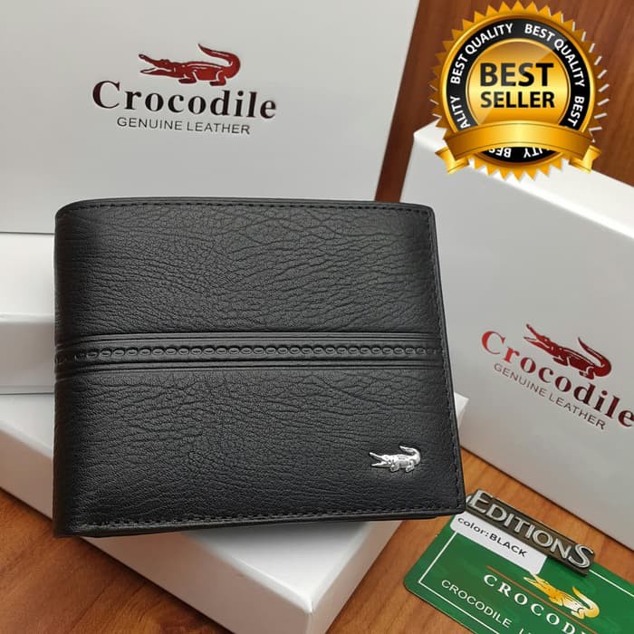 Dompet Pria Dompet Laki2 Dompet Bahan Pu Dompet Anak Cabut Dompet BJ757  Kulit Asli Import Ed Croco