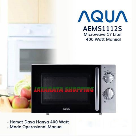 Microwave - Microwave Listrik Microwave Kue AQUA AEMS1112S –17 Liter 400 Watt Manual Brand : Aqua