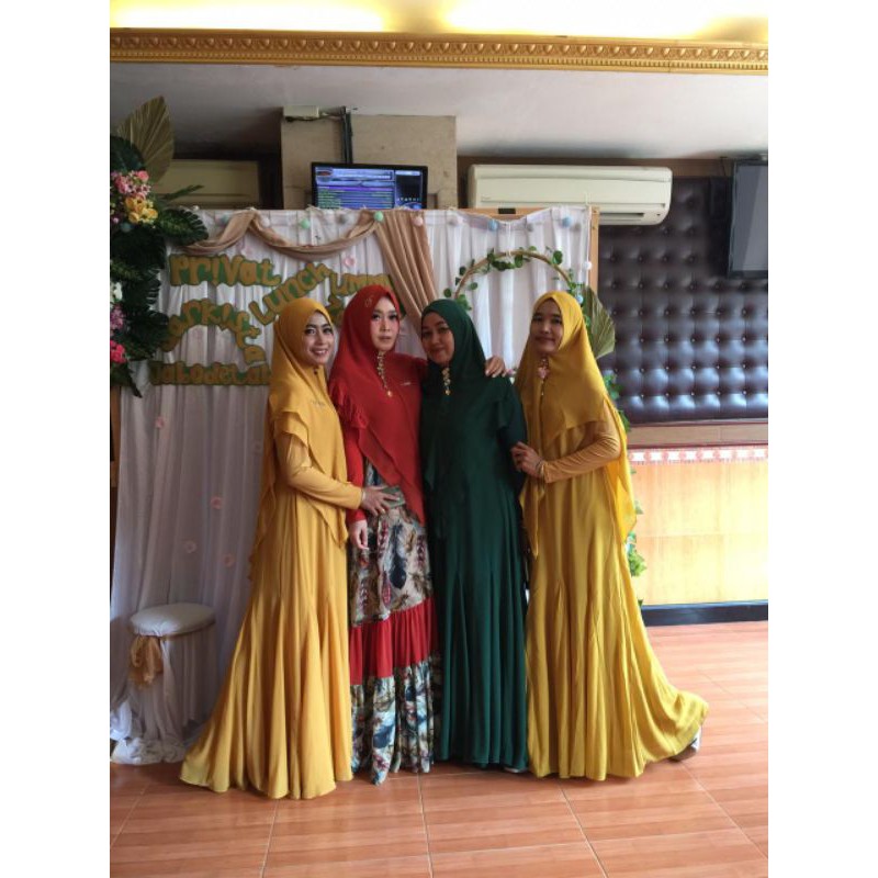 preloved dress set Nurhaliza sarkis warna mustard